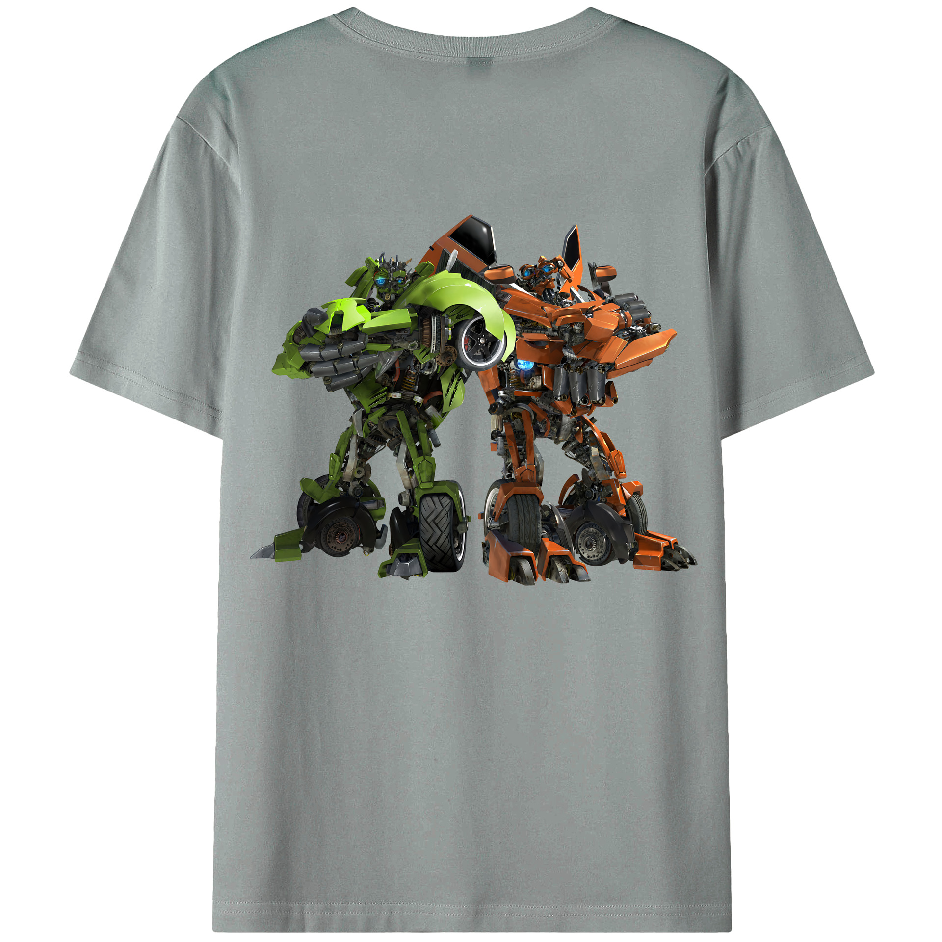 （画像用） Transformers トランスフォーマー 綿100％ メンズ半袖Tシャツ（バックプリント） 通気性